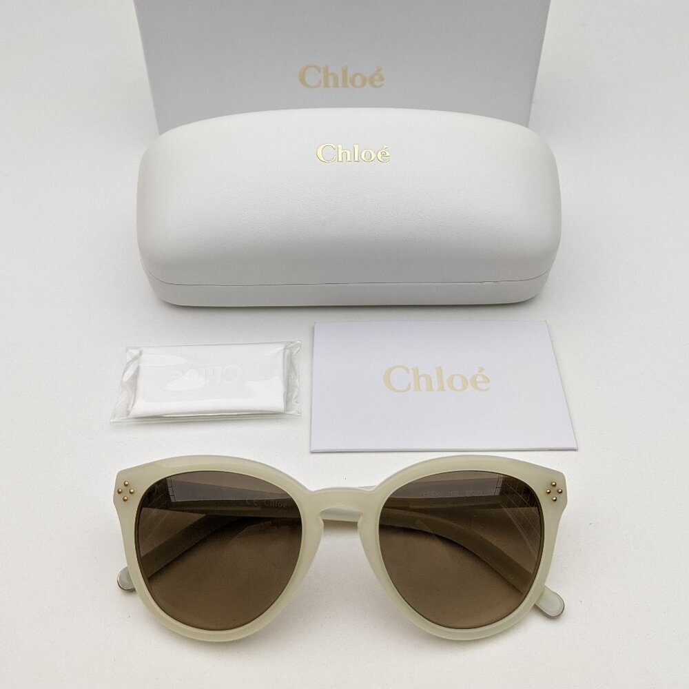 Chloé Cream Frame Brown Lens Sunglasses
